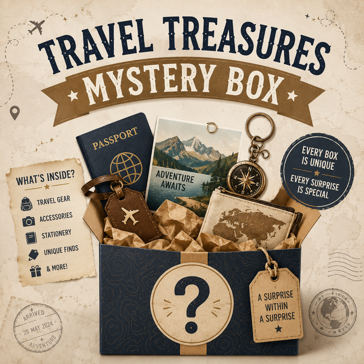 Travel Treasures Mystery Box